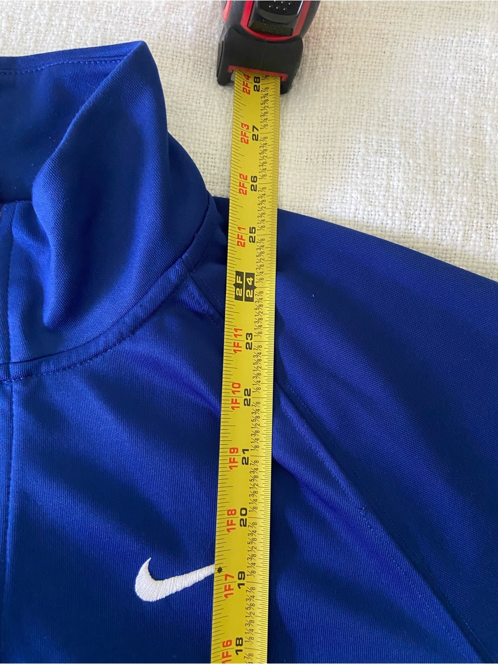 Nike Blue Full-Zip Athletic Jacket with Swoosh Mid Layer Men’s Small - Picture 11 of 13